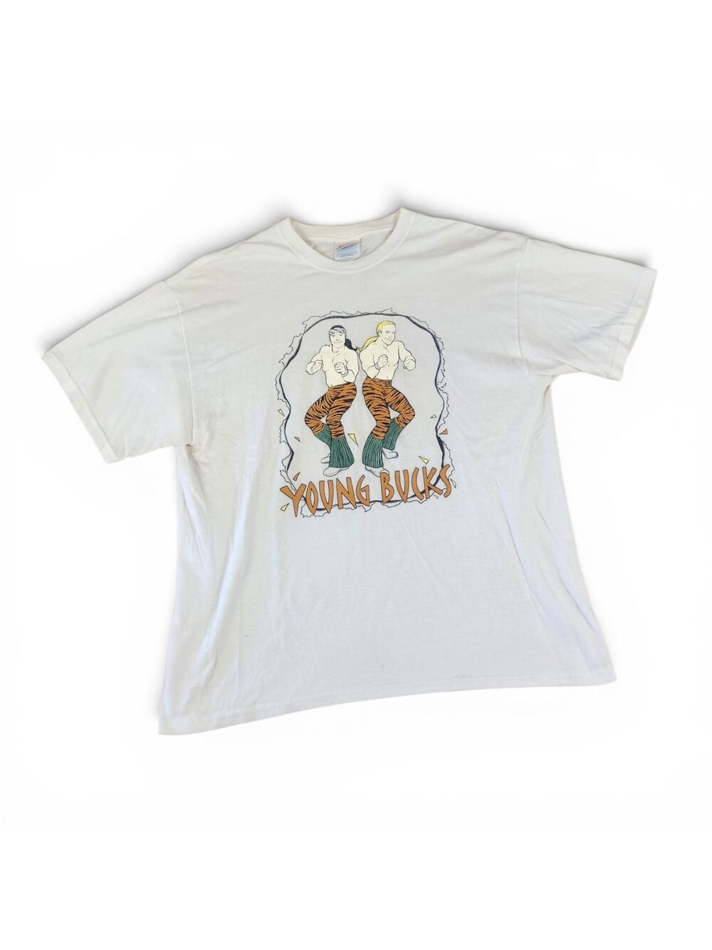 Young Bucks AEW Tshirt Large Nick Matt Jackson Pro Wrestling Tag Team Hanes